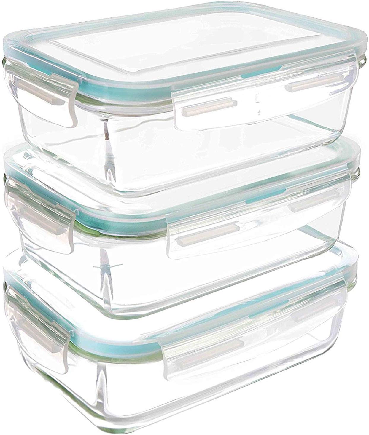 KICHLY Plastic Airtight Food Storage Containers - 18 Pieces (9 Containers & 9 Lids) Plastic Food Containers with Lids for Kitchen & Pantry Lea